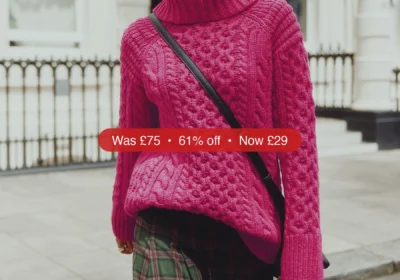 Next Bright Pink Roll Neck Cable Longline Jumper with Wool - 61% Off in Ireland