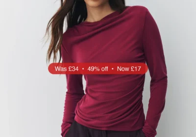 Next Burgundy Red Crew Neck Long Sleeve Top - 49% Off in Ireland