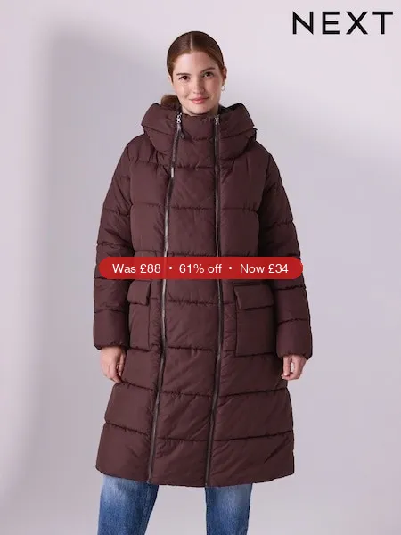 Next Burgundy Red Maternity Shower Resistant Coat – 61% Off