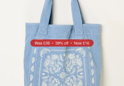 Next FatFace Denim Blue Bandana Print Tote Bag - 39% Off in Ireland