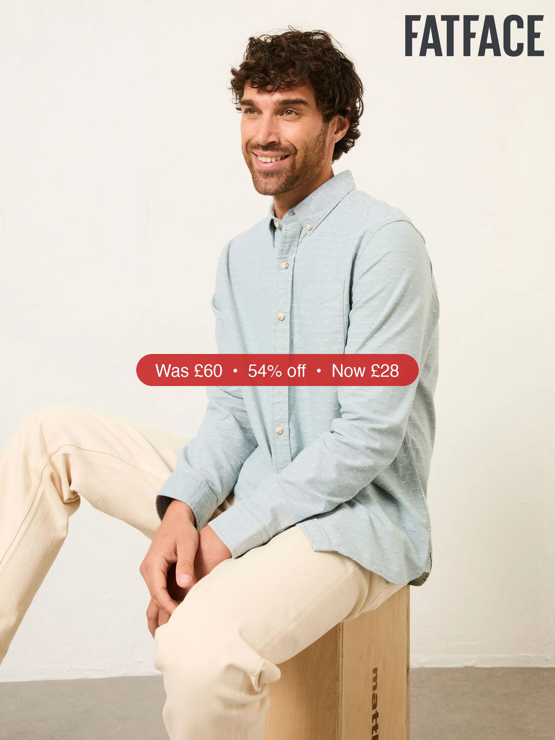 Next FatFace Jade Green Long Sleeve Oxford Dobby Shirt – 54% Off