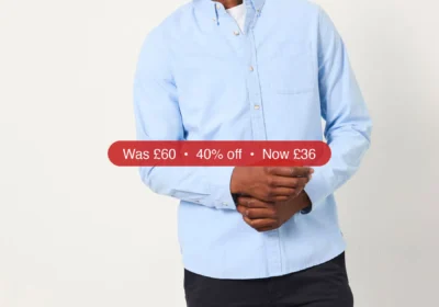 Next FatFace Oxford Blue Long Sleeve Shirt - 40% Off in Ireland