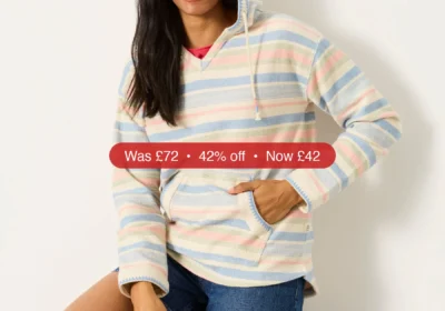 Next FatFace Poppy Multi Stripe Homespun Overhead Hoodie - 42% Off in Ireland