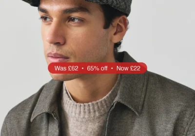 Next Grey Check Harris Tweed Flat Cap - 65% Off in Ireland