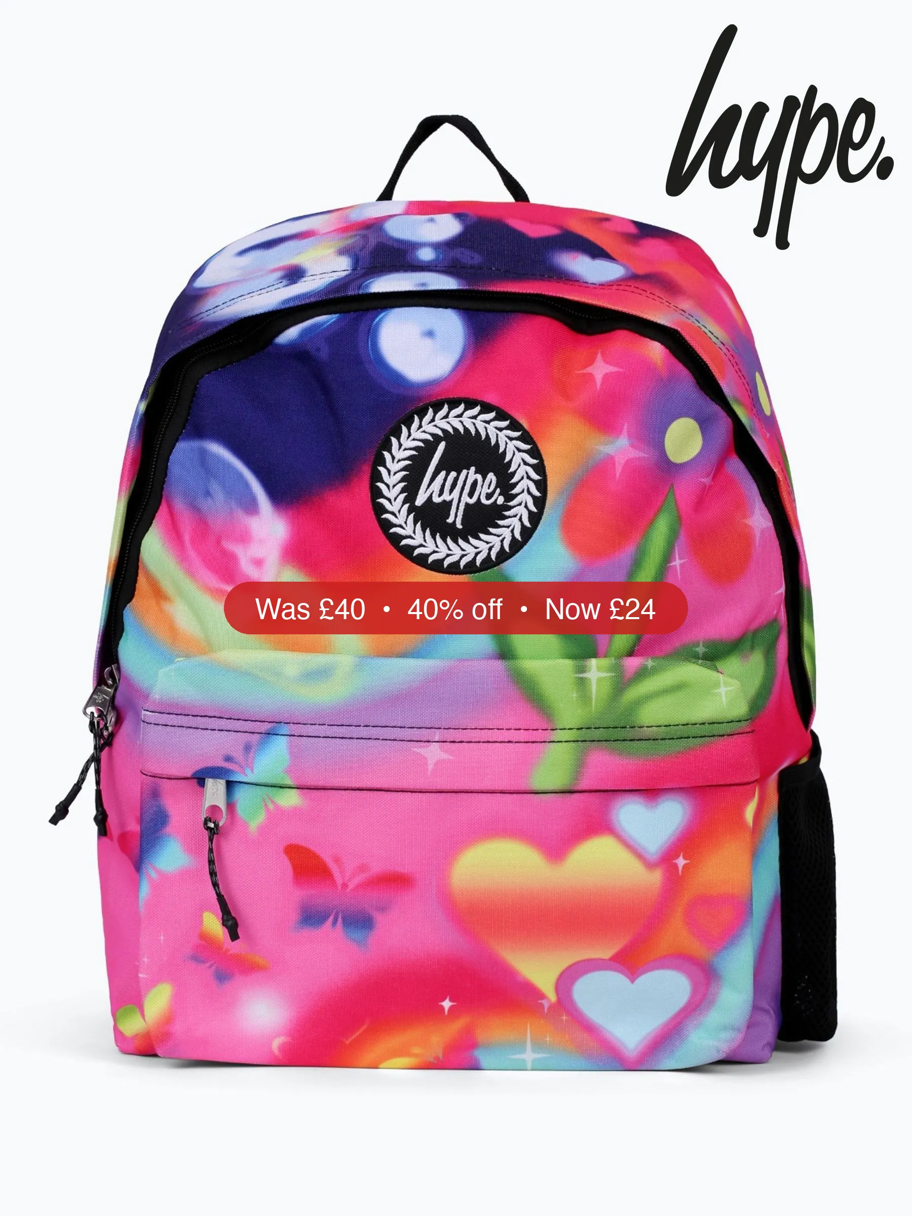 Next Hype Pink Multi Head Up In The Clouds Bag – 40% Off