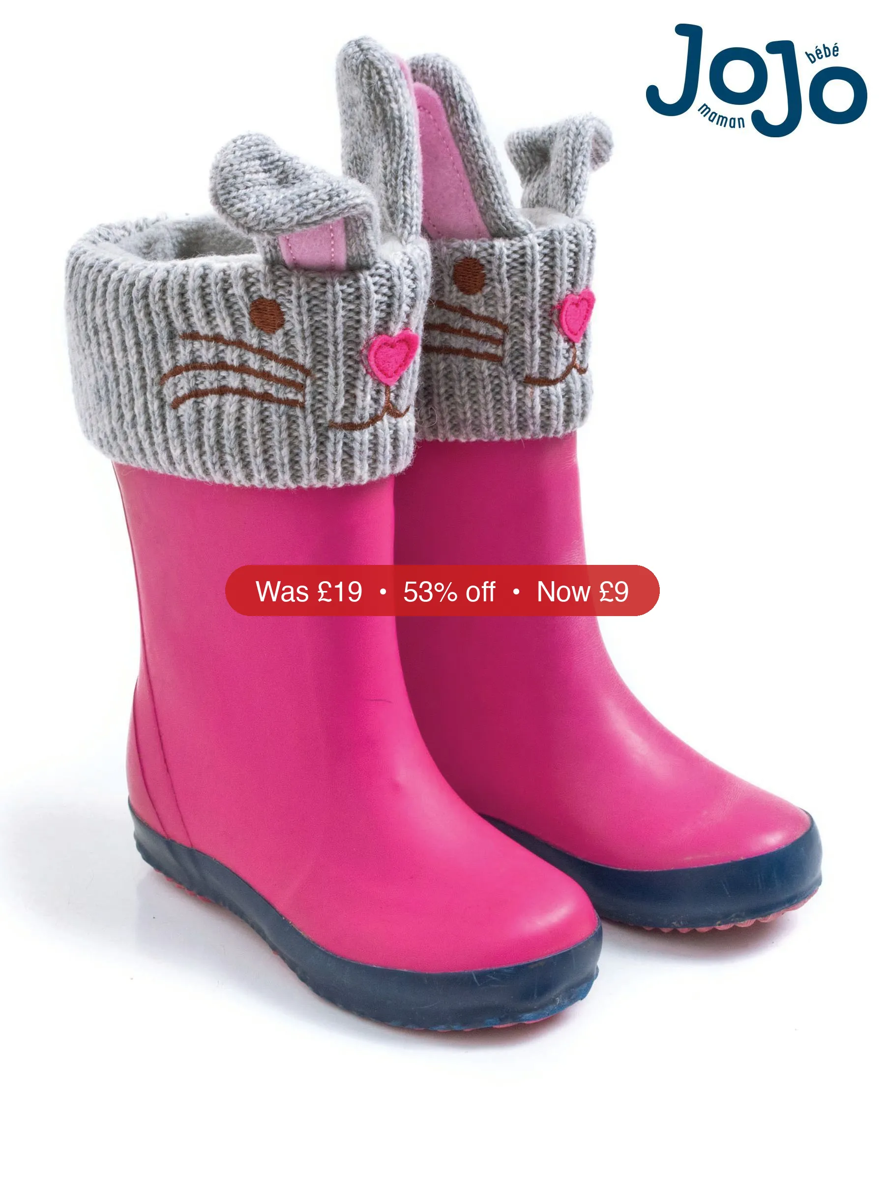 Next JoJo Maman Bébé Grey Bunny Bunny Welly Liners – 53% Off
