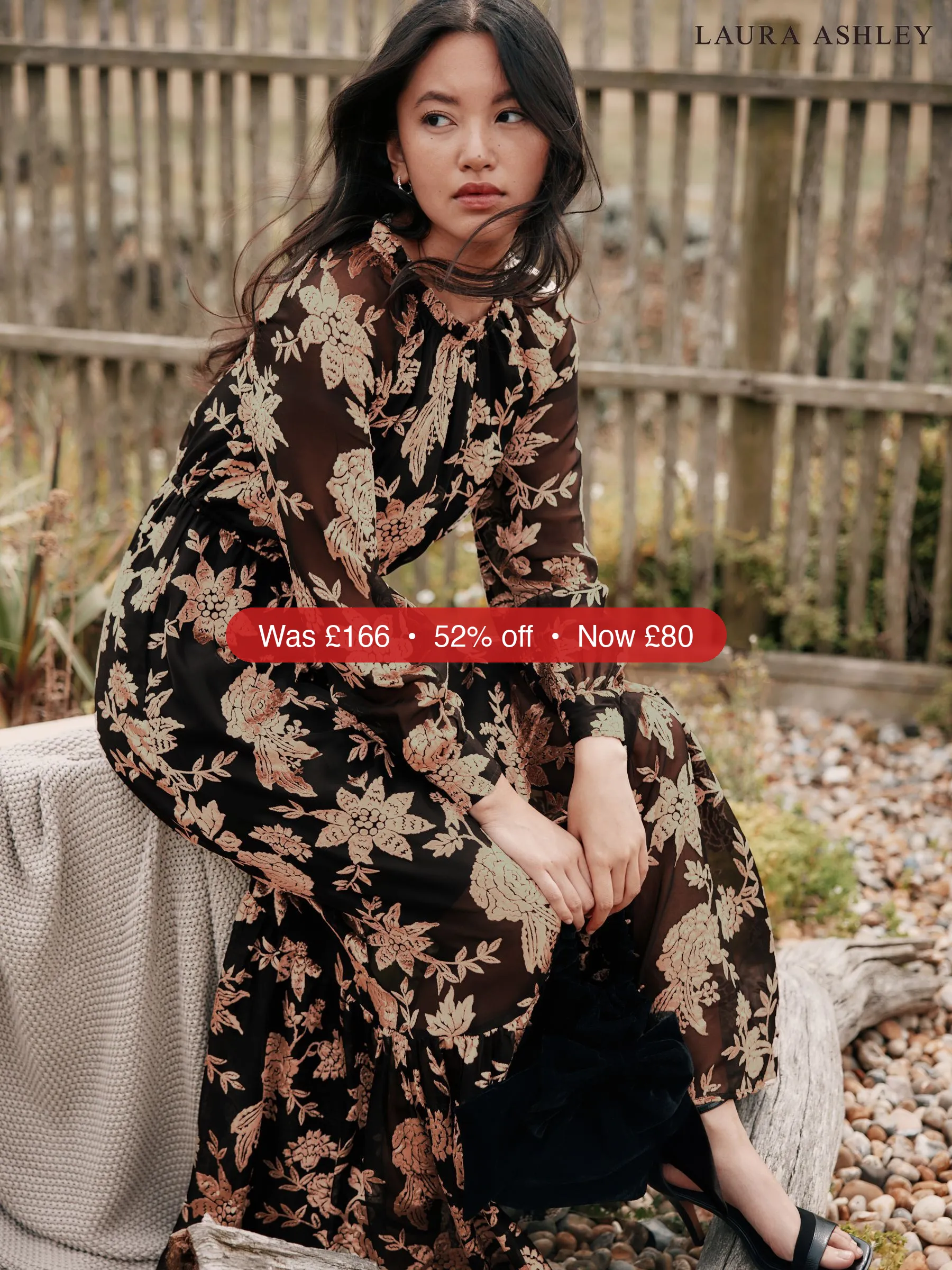 Next Laura Ashley Black Cream Velvet Devore Maxi Dress – 52% Off