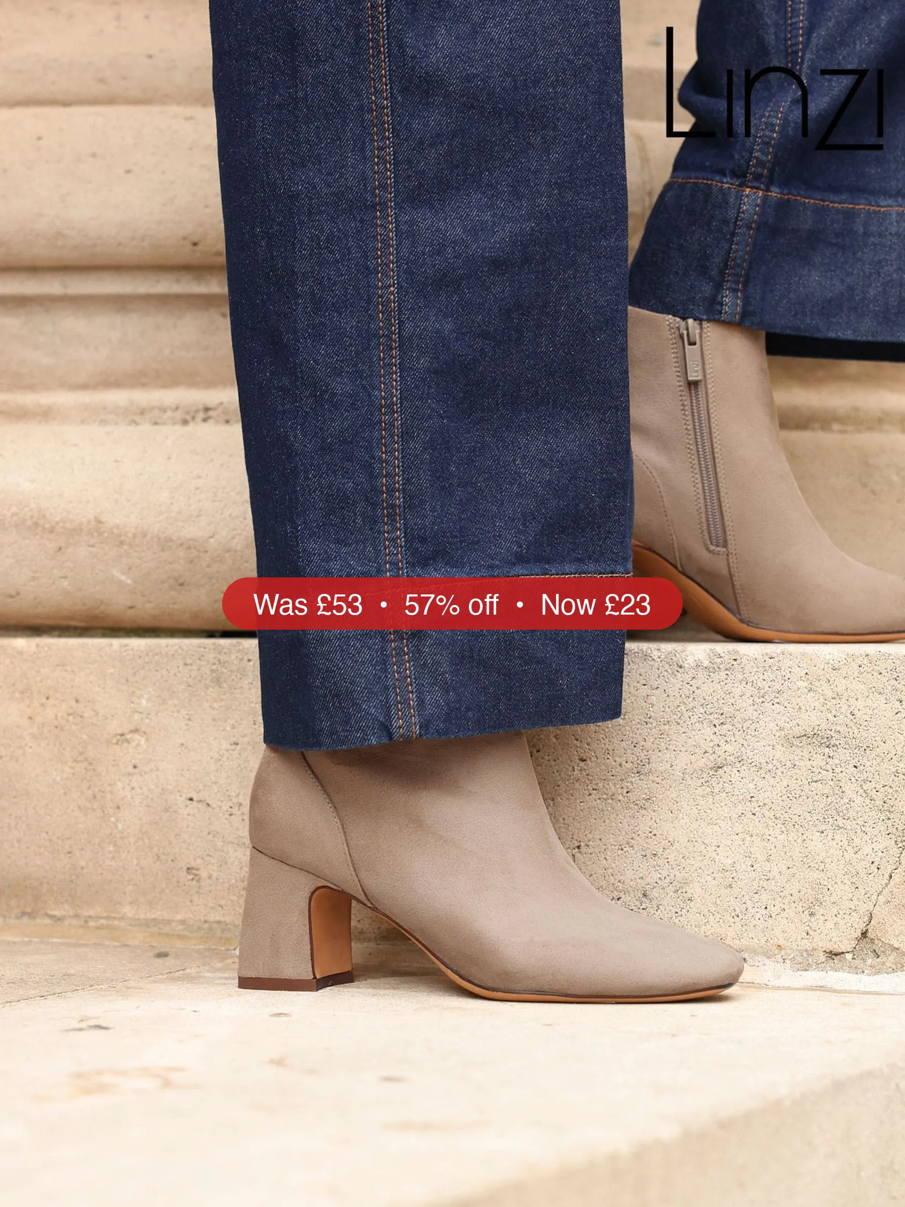 Next Linzi Light Brown Cove Comfort Block Heeled Ankle Boot – 57% Off