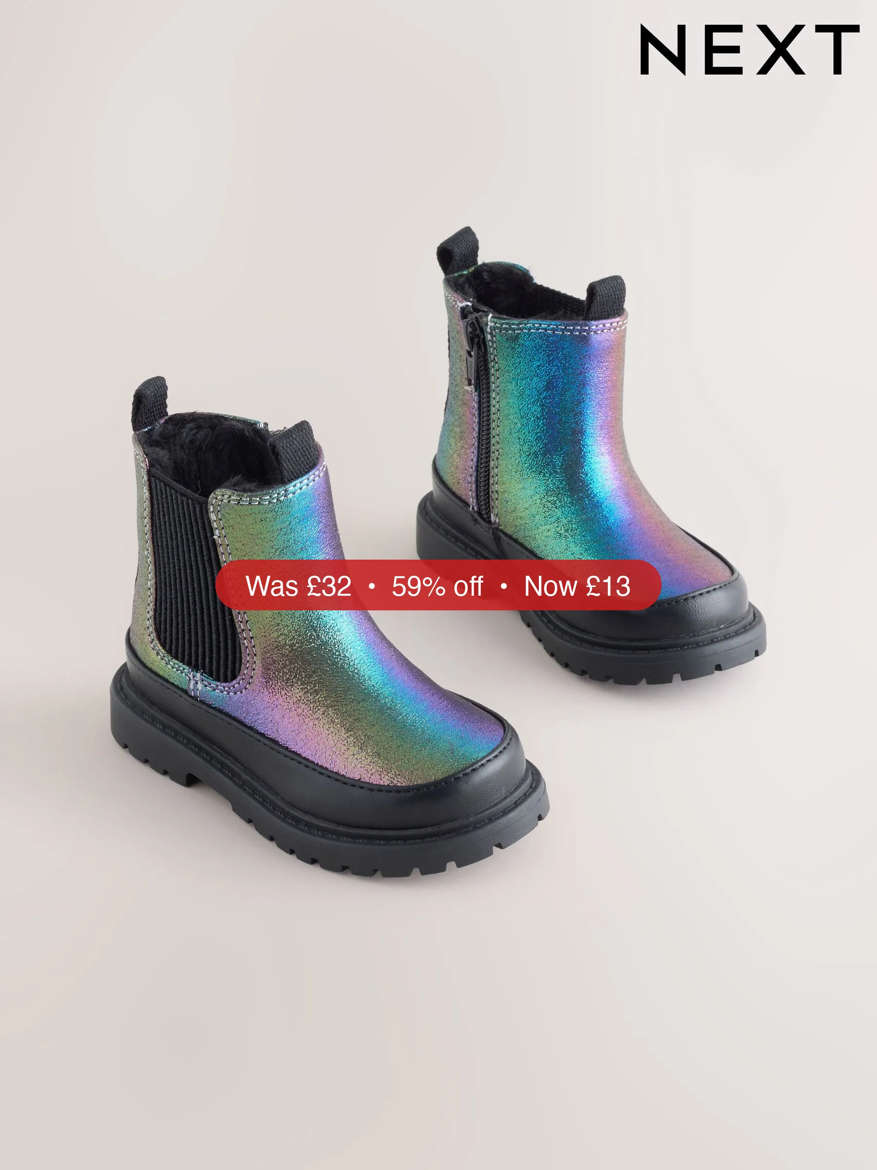 Next Multi Rainbow Chunky Chelsea Ankle Boots – 59% Off