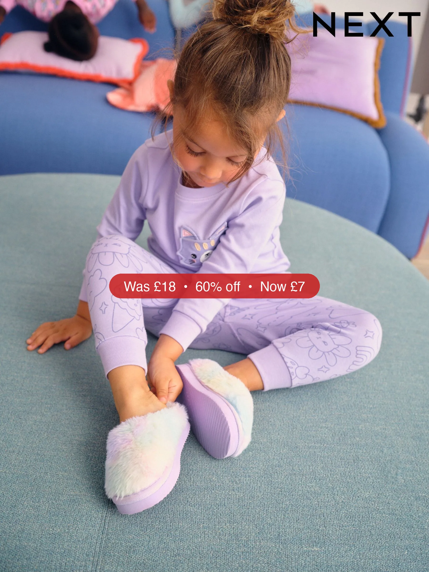 Next Multi Rainbow Shoot Slippers – 60% Off