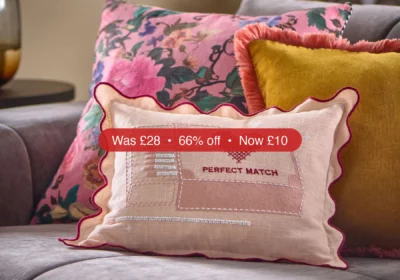 Next Pink 30 X 40cm Valentines Embroidered Perfect Match Cushion - 66% Off in Ireland