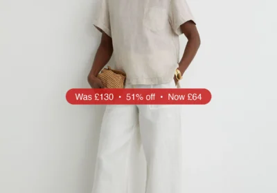 Next Reiss Beige Neutral Tamara Linen Patch-Pocket T-Shirt - 51% Off in Ireland