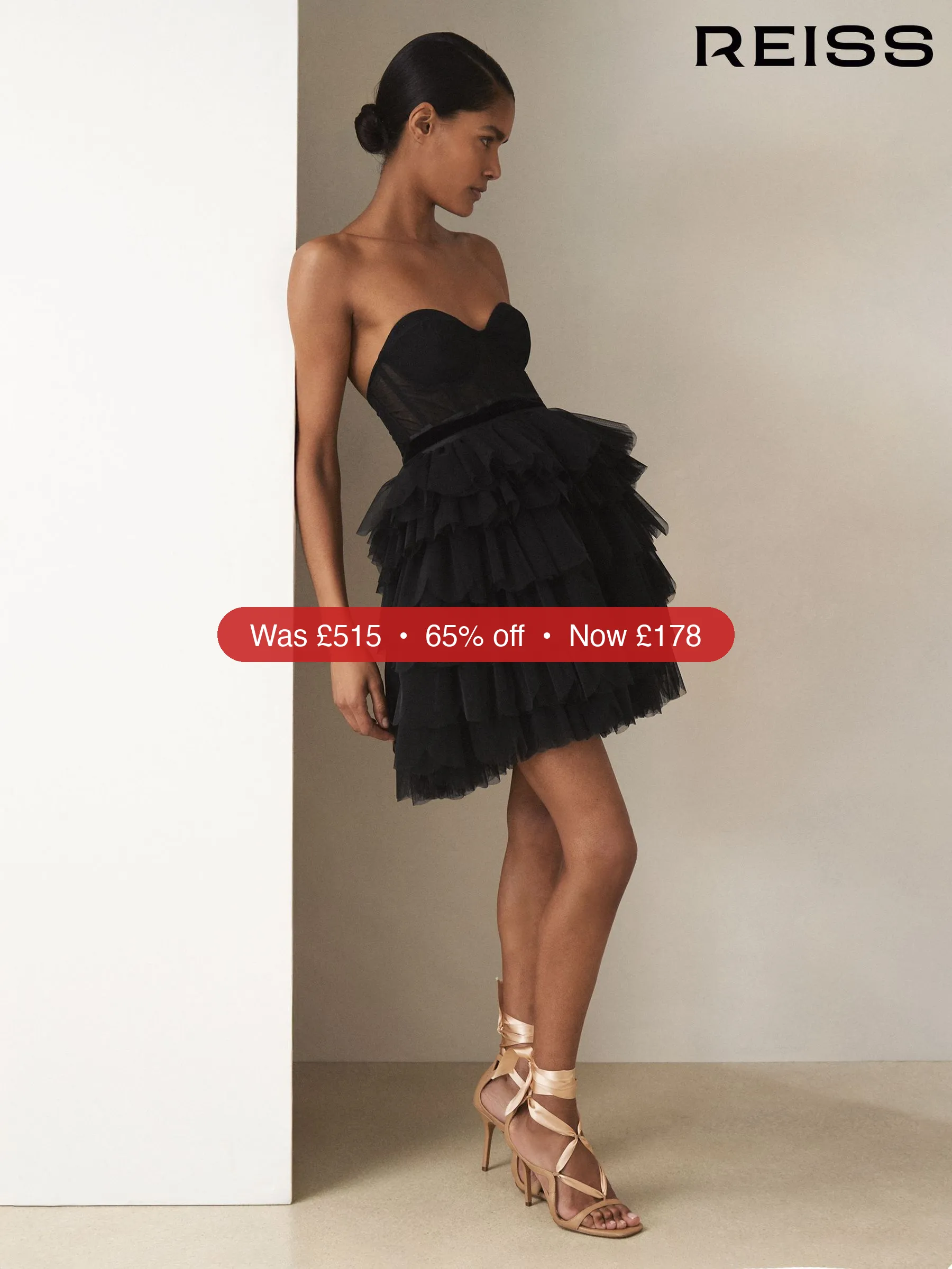 Next Reiss Black Tillie Reiss | Royal Ballet Tulle Mini Dress – 65% Off