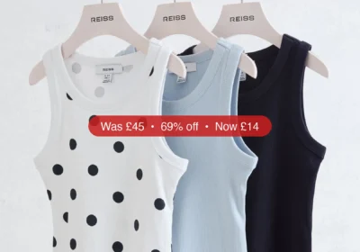 Next Reiss White Print Violet 3 Pack 9-13 yrs 3 Pack Stretch-Cotton Ribbed Vests - 69% Off in Ireland
