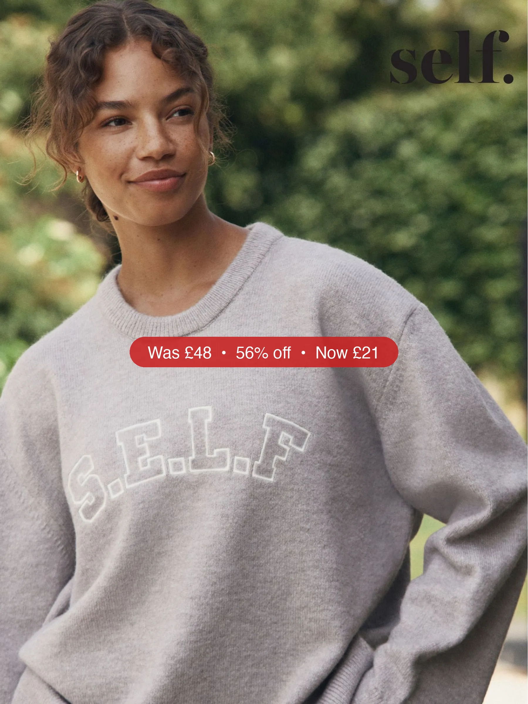Next self. Oatmeal Knit Jumper – 56% Off