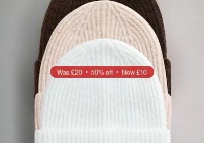 Next The Set 3 Pack Beanies Oat/Chocolate Brown/Cream - 50% Off in Ireland