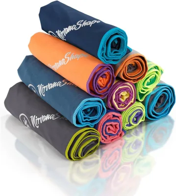 NirvanaShape Mikrofiber Handduk | Snabbt tillrinnande, ultraligt, absorbent | Sporthandduk/Badetövl/Resorhandduk | Ideal för gymmet, utomhus