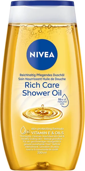 NIVEA Duscholja Rich Caring Shower Oil 200 ml – Sparna nu 33% på Amazon