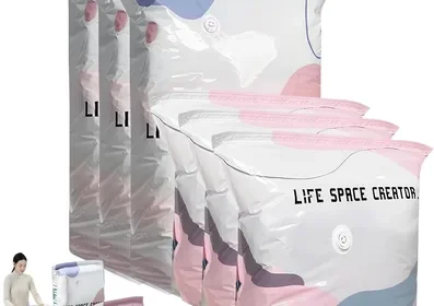 No-Pump Vacuum Storage Bags - 80% Space Saver Best Deal in Canada
