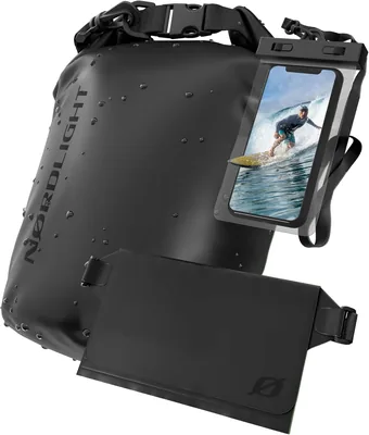 Nordlight Waterdicht Droge Tas k med Telefon Fodra och Pak – (10L, Schwarz) Vattensikre Dry Sack med Rulltopp | Simulera