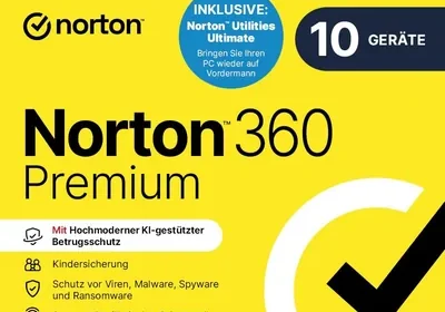 Norton 360 | Premium + Utilities Ultimate | 10 Geräte | 1 Nutzer | 1 Jahr | Aktivierungscode per E-Mail in Austria