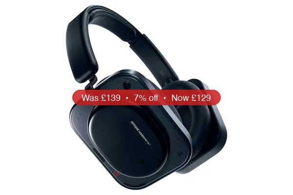 Nothing (a) On-Ear Wireless Active Noise Cancelling Headphones | Black – 7% Off