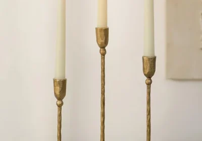 NUPTIO Ljusstake guld ljusstake stavljus - 3 järn ljushållare gyllene vintage ljusstake mässing metall dekoration vardagsrum in Sweden