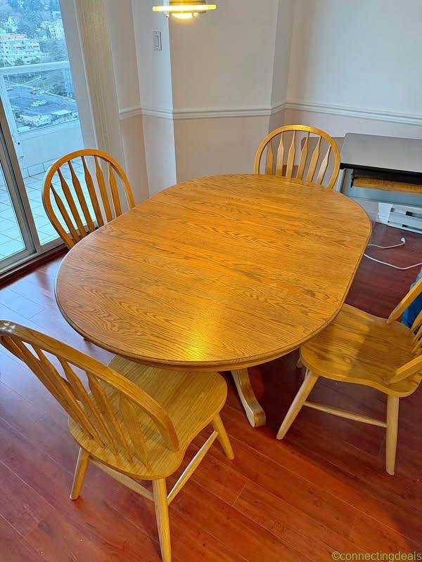 Oak table and chairs