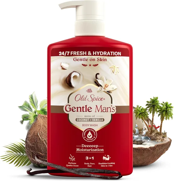 Old Spice Gentlemen’s Kokosnuss + Vanille 3-in-1 Duschgel & Shampoo, 800 ml, 24/7 Frische