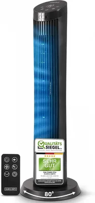Olsen & Smith Turmventilator mit Fernbedienung, leiser 27 dB Ventilator für Schlafzimmer, 36 Zoll Standventilator, 4 Geschwindigkeitsstufen, 7,5 m/s Oszillierung – Best Deal