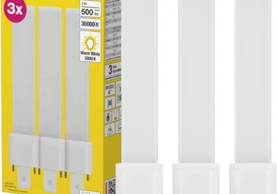 Osram Dulux S9 LED Kompaktlampe, 4 W, 500 lm, Warmweiß 3000 K, Sockel G23, 230 V AC/CCG, CRI 80, 32,3 mm Durchmesser, Packung mit 1 in Denmark