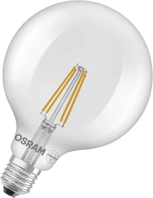 Osram Star Globe G125 60er Filament 2700K Warmweiß 5,9W E27 klarer LED-Lampen 806lm 15000h für Hängelampen Großes Kugelgestalt
