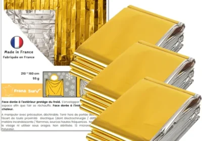 Free ad: Pack de 3 couvertures de survie isolées Frana - Or/Argent - 210 x 160 cm - Protection contre le froid et la chaleur - Randonnée in France. Pack de 3 couvertures de survie isolées Frana - Or/Argent - 210 x 160 cm - Protection contre le froid et la chaleur - Randonnée in France