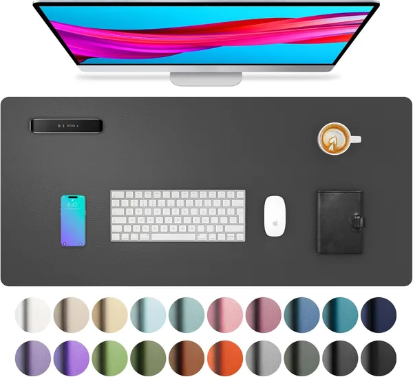 Pad de bureau Aothia, protection de bureau en cuir synthétique, tapis de souris antidérapant, résistant à l’eau pour le bureau et la maison (7% Off)