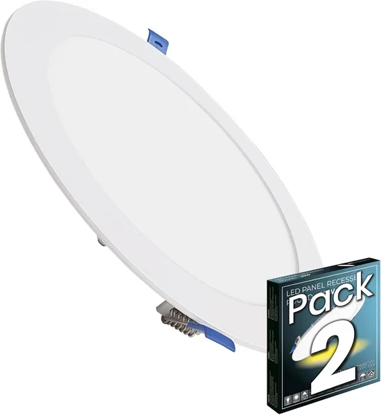 Panel de Iluminación LED Atomant Pack de 2, 20W, 1800 Lumens, Color de Luz Frío (6500K), Corte Estándar