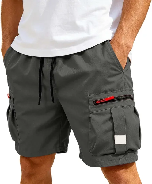 Pantalones de trabajo elásticos para hombres, shorts de cargo con múltiples bolsillos, bermudas de verano para senderismo y deportes, S-3XL