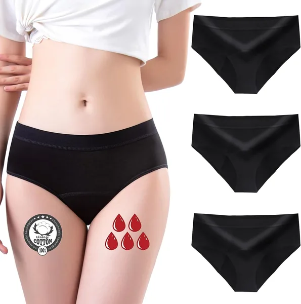 Panty menstruel absorbant FOTOOL = protection hygiénique lavable en coton – flux léger à abondant, 15% de réduction