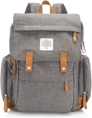 Parker Baby Diaper Backpack – Large Birch Bag with Stroller Straps
