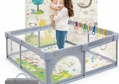 Free ad: Parvuli Baby Playpen 120 x 120 cm - Playpen con 6 Asas y Alfombra acolchada - Mejor Oferta in Spain. Parvuli Baby Playpen 120 x 120 cm - Playpen con 6 Asas y Alfombra acolchada - Mejor Oferta in Spain