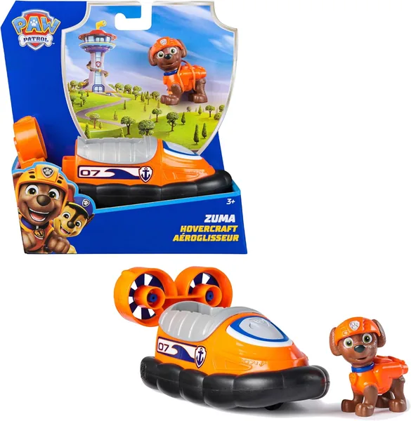 PAW Patrol – Hoverboard Vehículo y Figura Zuma | Juguetes PAW Patrol | Para Niños de 3 Años o Más | Regalo para Niños