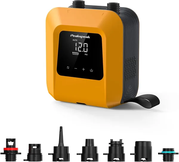 Peakspeak 20PSI Pompe Elettrica Rechargeabile per SUP, Doppio Stagno, Adatta per Paddle Board, Barche e Kayak – Risparmia il 10%