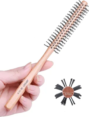 PerfeHair Small Round Barrel Brush for Short Hair – 1 Inch Mini Quiff Roller Comb
