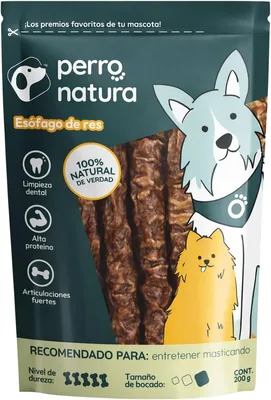 Perro Natura – Esófago de Res – Premio Masticable Varas Gruesas – 200g – Ricos en Proteína y Colágeno – 100% Natural de Verda Best Deal