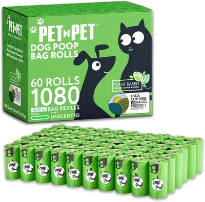 PET N PET 60 Rolls Dog Poop Bags 1080 Count
