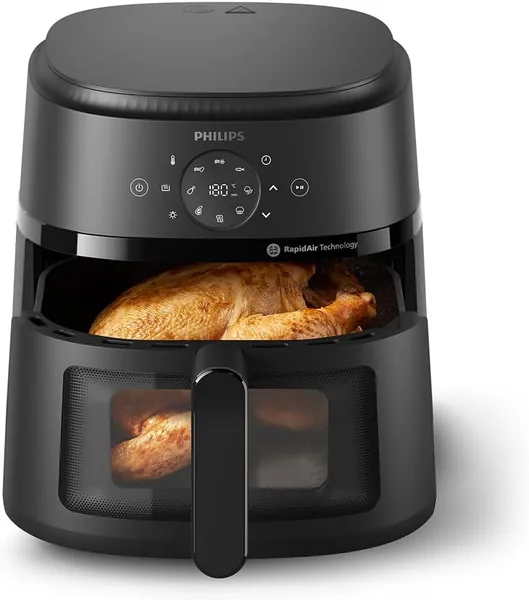 Philips Airfryer 2000 Series – 6.2L Airfryer met kijkgat, RapidAir Technologie, 13 kookmodi, 90% minder vet, eenvoudig