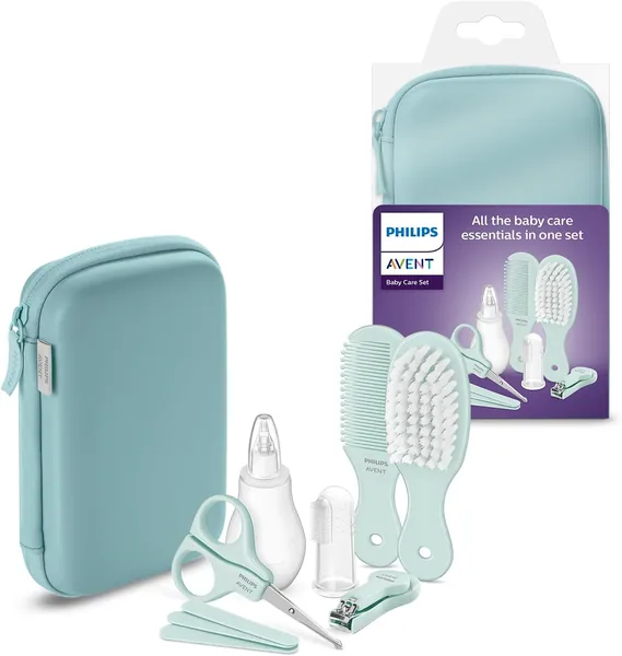 Philips Avent Babyvårdsset – Nionde Set med Nagelknippar, Skäror, 3 Nagelfiler, Kamma, Hårborster, Nasaspugning och Fingernagelknipper – 13% Off