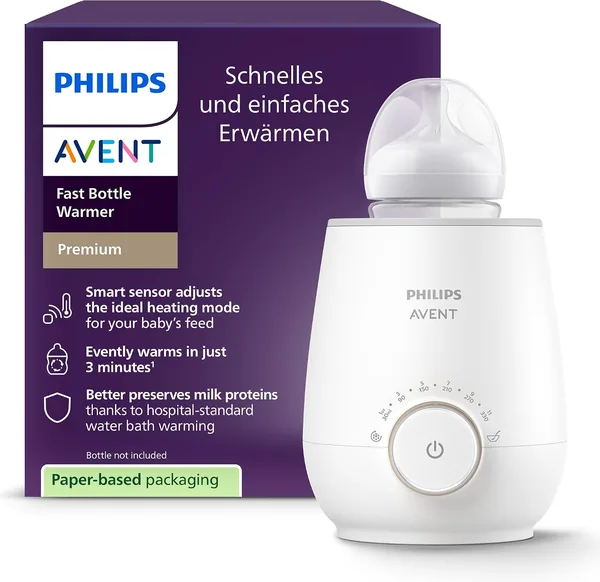 Philips AVENT SCF358/00 Flaschenwärmer – Schnelles und gleichmäßiges Aufheizen von Milch und Babykost, Weiß (45% Rabatt)