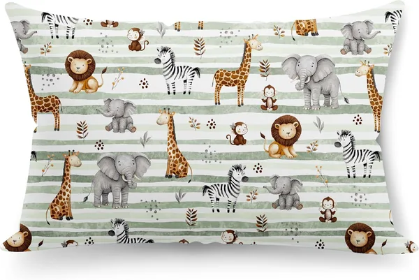 PinkZebra Kinder Kissenhüllen 30 x 50 cm, 100% Baumwolle, Kuscheldecke für Jungs und Mädchen, Oeko-Tex, Mit Reißverschluss