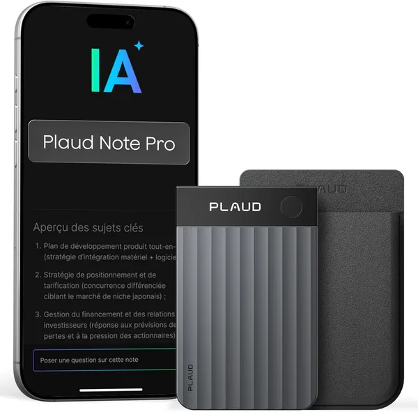 Plaud Note Pro Voice Recorder AI avec transcription, résumé AI et plan d’équipe Entrée multimodale jusqu’à 50h – 15% Off