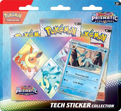 Pokémon – Colección de calcomanías Tech, TCG: Escarlata y Violeta 8.5, Evoluciones Prismáticas (promoción aleatoria) – Mejor Precio